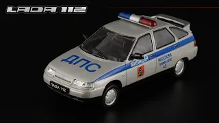 Police VAZ-2112 DPS Moscow • Vehicle in service 10 • Scale models 1:43 • Magazine series