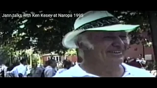 Jann talks with Ken Kesey at  Naropa 1995