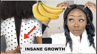 INSANE HAIR GROWT. DIY Double hair growth mask with BANANA