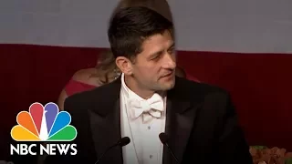 House Speaker Paul Ryan Cracks Jokes About President Donald Trump At Al Smith Dinner | NBC News