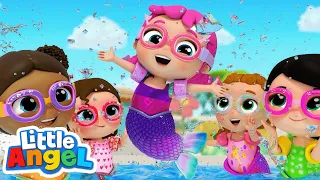 Princess Mermaid Adventure!| Little Angel Kids Songs & Nursery Rhymes | Moonbug Kids - Girl Power!