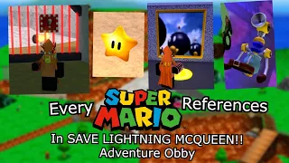 Every Super Mario Bros. Reference in SAVE LIGHTNING MCQUEEN!! Adventure obby | Roblox