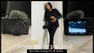 SONY ZV-1 TUTORIAL | best camera & video settings for 4K quality, sony zv1, sony zv1 video test