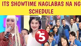 ITS SHOWTIME NAGLABAS NA NG SCHEDULE?? #itsshowtime #abscbn