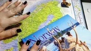 ASMR ~ Norway History and Geography ~ Soft Spoken Page Turning Map Pointing