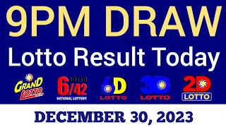 Lotto Result Today 9pm Draw December 30, 2023 Swertres Ez2 Stl PCSO