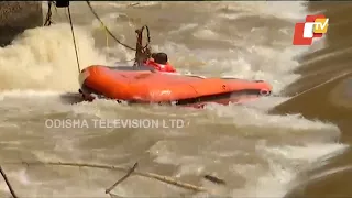 Tusker Gets Stuck At Mundali | ODRAF Jawans Being Rescued As Boat Capsizes In Mahanadi