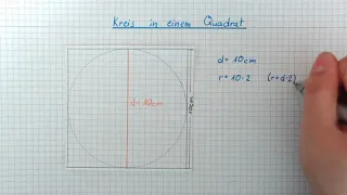 Flächenberechnung: Kreis im Quadrat
