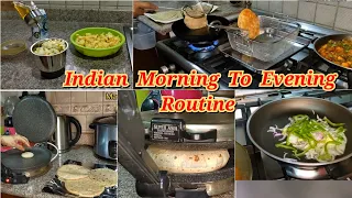 Indian NRI Mom Morning to Evening Routine / Bhuna Aalu Dhaba Style/Roti Maker/Dubai Vlogs