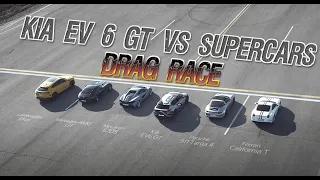 KIA EV6 GT VS supercars Drag race