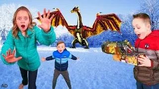 How to Train Your Dragon and Find Gold Treasure in the Hidden World In Real Life!