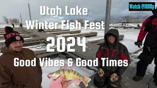 Utah Lake Ice Fishing #winterfishfest