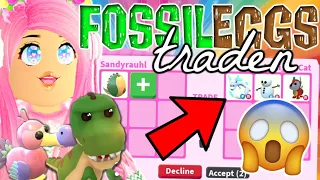 Ich TRADE nur FOSSIL EGGS 🦖✅ in Adopt Me! Roblox [DEUTSCH]