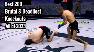 Best 200 Brutal & Deadliest Knockouts all of 2023 , MMA ,Boxing,