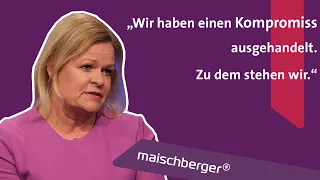 EU-Asylreform: Durchbruch oder Tabubruch? Bundesinnenministerin Nancy Faeser (SPD) I maischberger