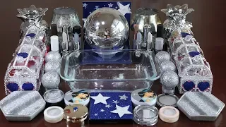 Mixing "SilverStar"Makeup,More Stuff &SilverSlime Into slime!Most Satisfying Slime Video.