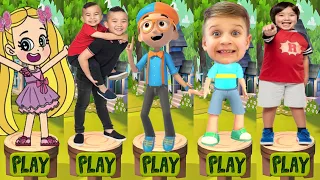 Tag with Ryan vs CKN Boys Run vs Blippi Adventure Run vs Love Diana Pet Dash - Run Gameplay