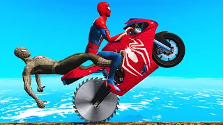 GTA 5 Spiderman Epic Bike Jumps - Motorcycle Fails & Parkour - Spider-Man Gameplay #4