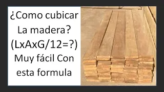 como cubicar la madera