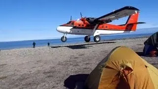 Twin otter impressive short takeoff in the Canadian Arctic