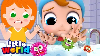 Wash Your Hands Song | Healthy Habits Song | Little World Kids Songs