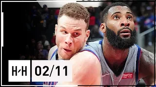 Blake Griffin & Andre Drummond Full Highlights Pistons vs Hawks (2018.02.11) - 48 Pts!