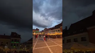 Brasov Romania 🇷🇴 #shorts - Walking Through OLD CENTER from Brasov