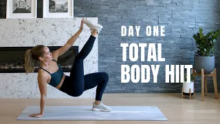 DAY 1 Home Workout Challenge // Total Body HIIT (No Equipment)