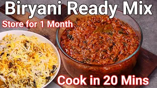 Instant Biriyani Gravy Mix Recipe - Cook Rice Dum Biryani in 20 Mins | Biryani Curry - Store 1 Month