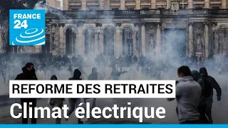 Retraites : climat électrique en France avant l'examen des motions de censure lundi • FRANCE 24