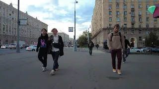 Walking Moscow streets | Quarter of houses of the Stalin era - Mira avenue | Alekseevskaya station