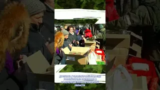 Доставка гуманитарной помощи Российскими военными в населенные пункты Киевской области