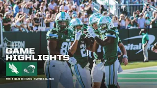 Game Highlights: Tulane 35, North Texas 28 Football (October 21, 2023)