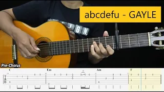 abcdefu - GAYLE - Fingerstyle Guitar Tutorial + TAB & Lyrics