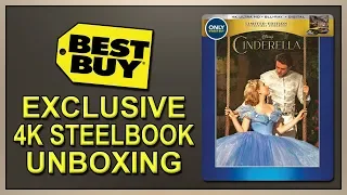 Cinderella (2015) Best Buy Exclusive 4K+2D Blu-ray SteelBook Unboxing