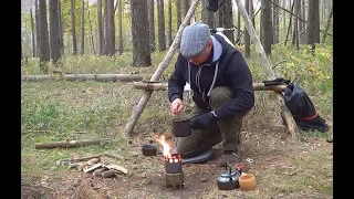 Поход выходного дня. Готовка на печке-щепочнице. Готовлю Чили.