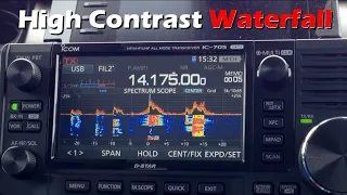 Waterfall - High Contrast settings for ICOM IC-705, IC-7300, IC-9700, IC-R8600