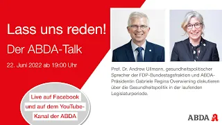 "Lass uns reden! - Der ABDA-Talk" - Zu Gast: Prof. Dr. Andrew Ullmann