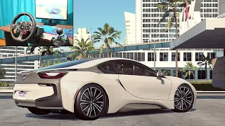 Building a BMW I8 Coupe - NFS HEAT - Logitech G29 gameplay