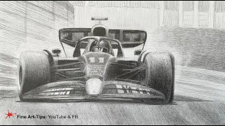 HOW TO DRAW AN F1 CAR (Sergio Pérez - Monaco GP)