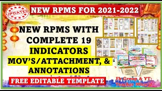 RPMS WITH COMPLETE 19 INDICATORS, MOV'S AND ANNOTATIONS FOR S.Y. 2021 2022