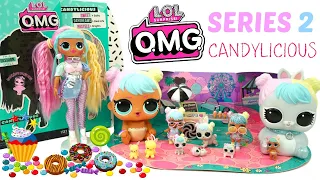 LOL Surprise OMG Series 2 Unboxing Candylicious with LOL Surprise Bon Bon Complete Family