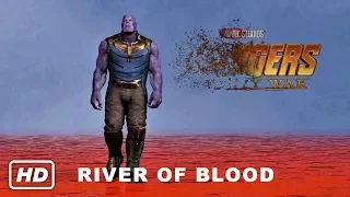 Avengers: Infinity War - CG Thanos Talking to Loki & Walking in a River of Blood (HD Test Footage)
