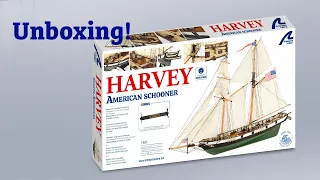 Unboxing of the new Harvey American Schooners model kit