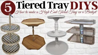 TIERED TRAY DIYS ON A BUDGET | HOW TO MAKE A TIERED TRAY | BUDGET DECOR DIYS