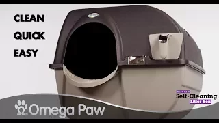 Omega Paw Roll'n Clean Self-Cleaning Litter Box - ELITE