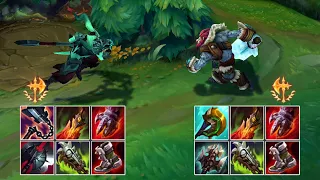 KAYN (DARKIN) vs TRUNDLE S12 FULL BUILD FIGHTS