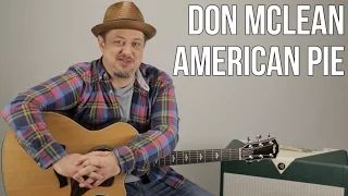 How to Play "American Pie" by Don McLean on Acoustic Guitar - Easy Songs