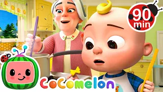 Baby JJ Cooks Pasta with Grandma | CoComelon | Songs and Cartoons | Best Videos for Babies