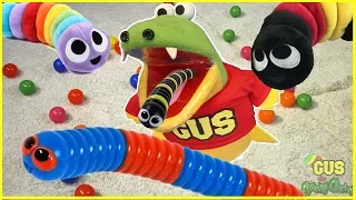 Let's Play Slither.io Family Fun Game In Real Life with Surprise Toy opening